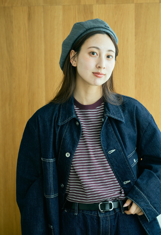PORTER CLASSIC PIN STRIPE LINEN COTTON CASQUETTE【UNISEX/残M BL.NA L BL各1点】