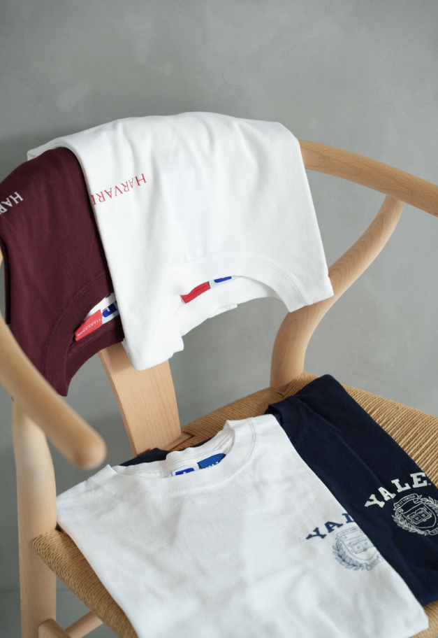 RUSSELL ATHLETIC Yale University Bookstore Jersey S/S Crew T【残りわずか WHITE/NAVY】