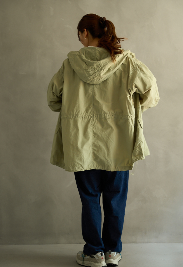 ARMY TWILL Nylon OX Hooded Coat【残り各サイズ1点 WHITE/L.KHAKI】