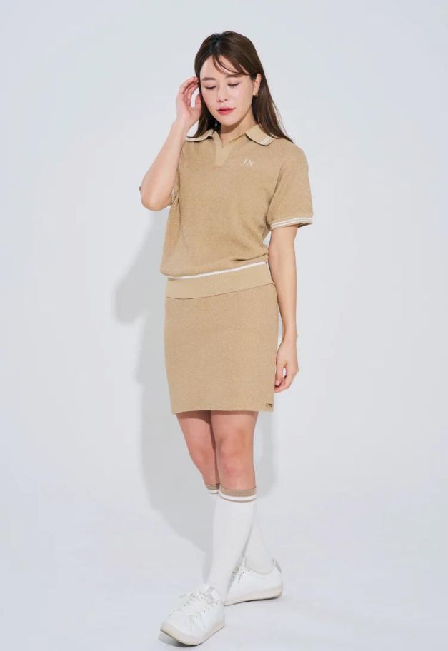 LE.NAN Terry Pique Skirt 【BEIGE】