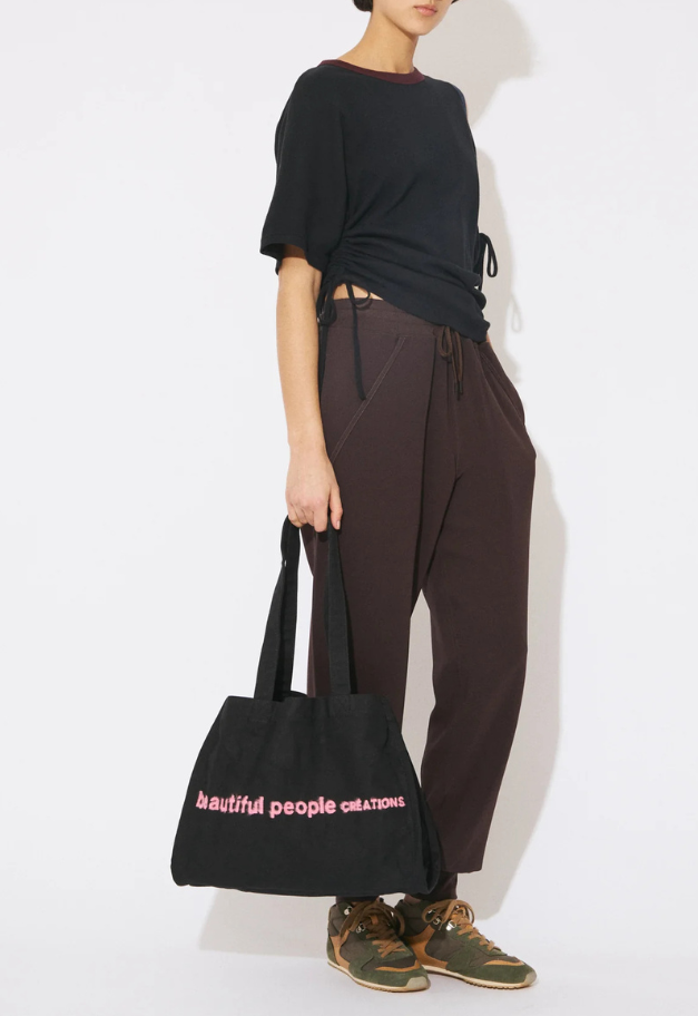 beautiful people brushed logo mini lesure bag