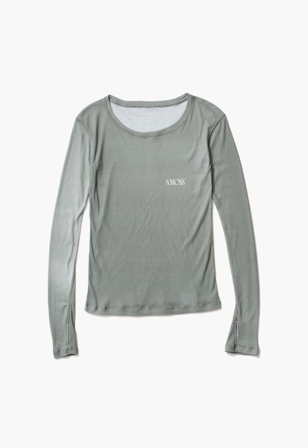 ◆[バイバック保証] &MOSS 【クーポン割引】DRY RIB SEE-THROUGH T-SHIRTS