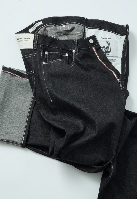 beautiful people selvedge denim oldies fit【RESTOCK/black】