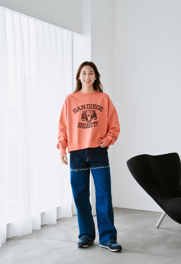 RUSSELL ATHLETIC Wmns Brushed Fleece Sweat Cropped Shirt