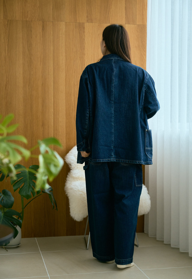 PORTER CLASSIC STEINBECK DENIM COVERALLS【NAVY/UNISEX  残S1点】