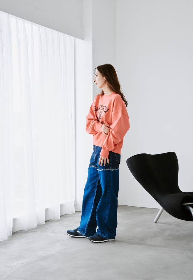 RUSSELL ATHLETIC Wmns Brushed Fleece Sweat Cropped Shirt