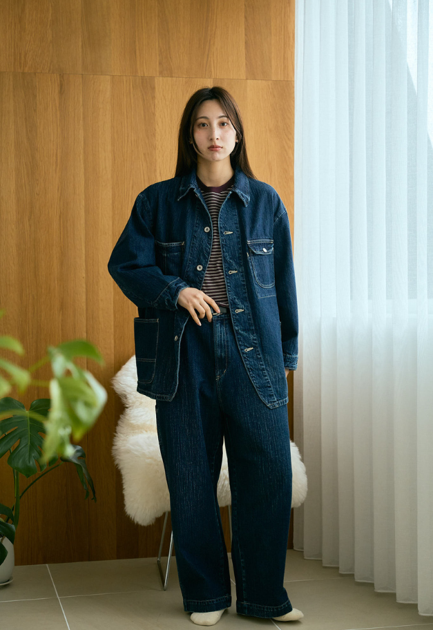 PORTER CLASSIC STEINBECK DENIM PAINTER PANTS【NAVY/UNISEX  残S1点】