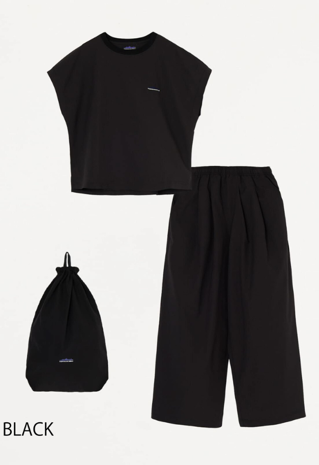 THOUSANDMILE FRENCH SLEEVE SHIRT&LONGPANTS SET