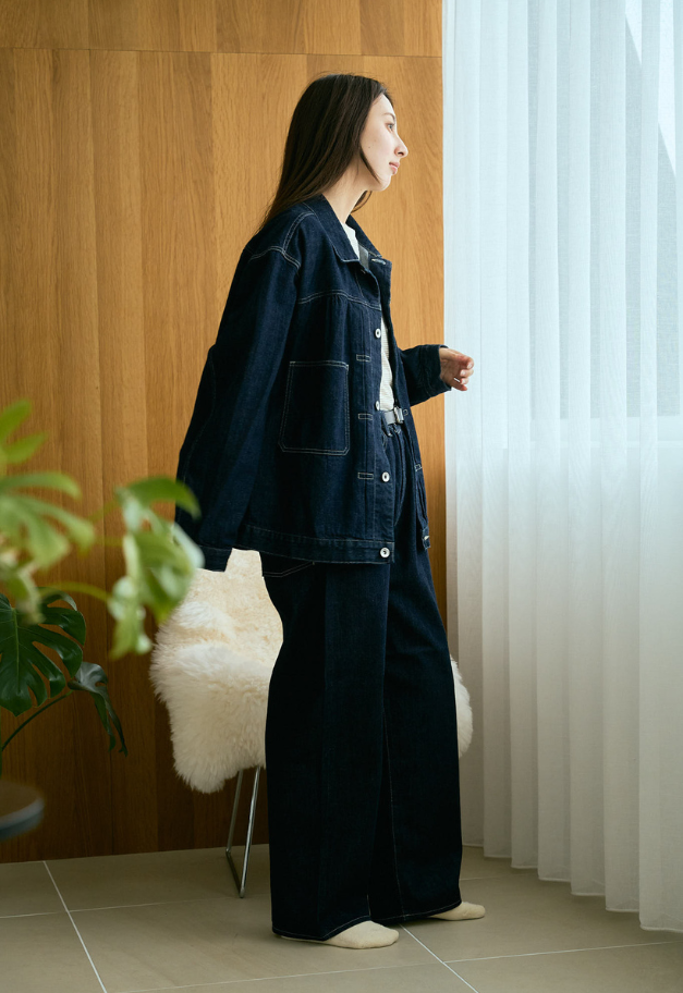 PORTER CLASSIC STEINBECK DENIM COVERALLS【NAVY/UNISEX  残S1点】