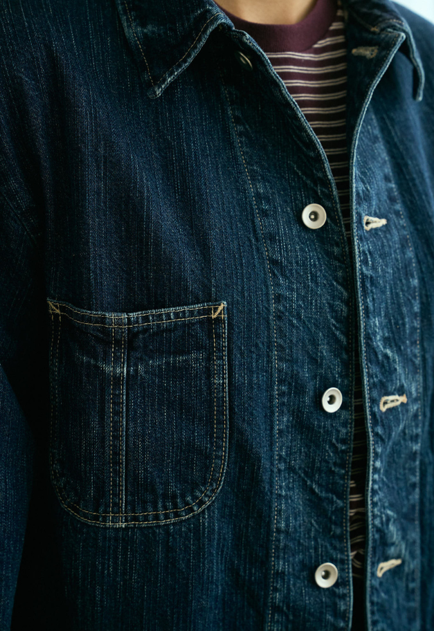PORTER CLASSIC STEINBECK DENIM COVERALLS【NAVY/UNISEX  残S1点】
