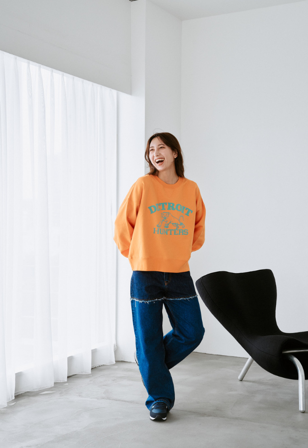 RUSSELL ATHLETIC Wmns Brushed Fleece Sweat Cropped Shirt