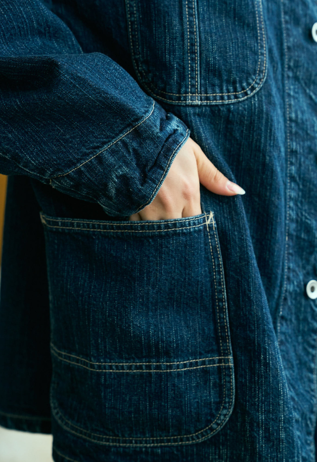 PORTER CLASSIC STEINBECK DENIM COVERALLS【NAVY/UNISEX  残S1点】