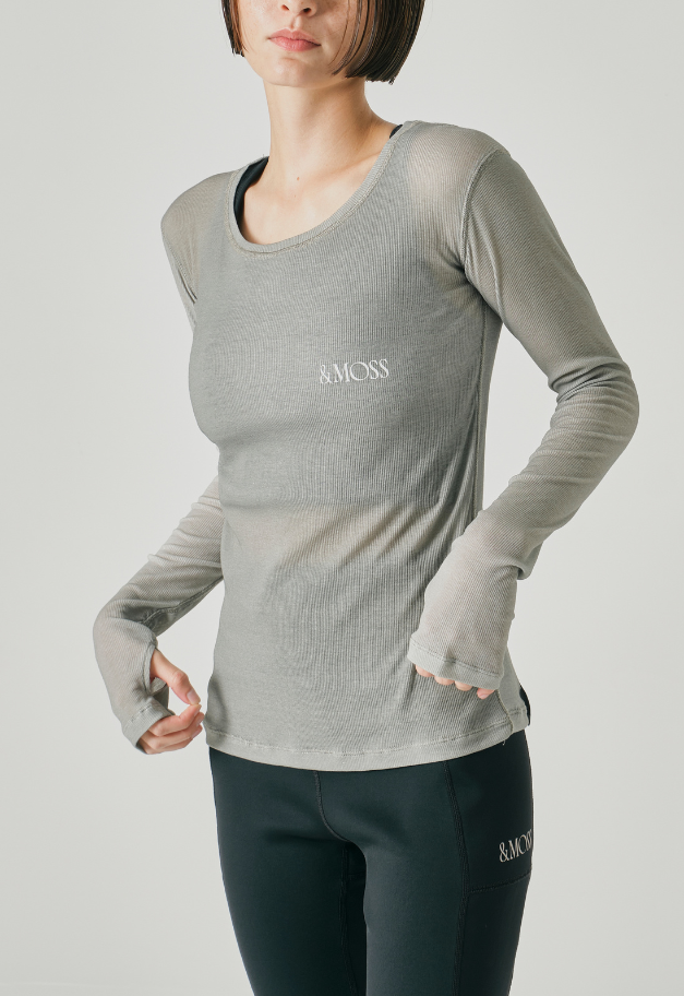 ◆[バイバック保証] &MOSS 【クーポン割引】DRY RIB SEE-THROUGH T-SHIRTS