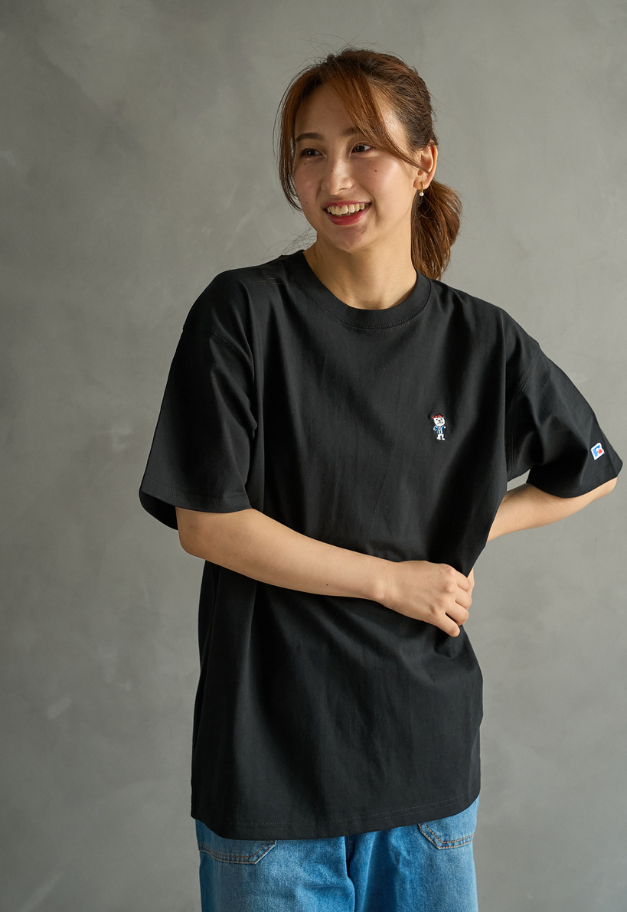 pocotan 【別注】RUSSELL ATHLETIC ポコたん刺繍Tシャツ