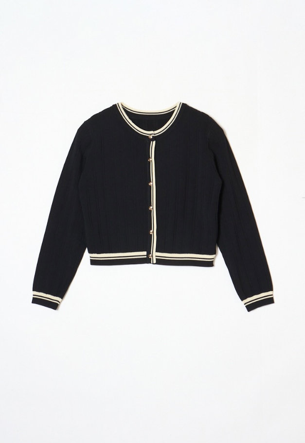 LE.NAN Urban Line Rib-knit Cardigan
