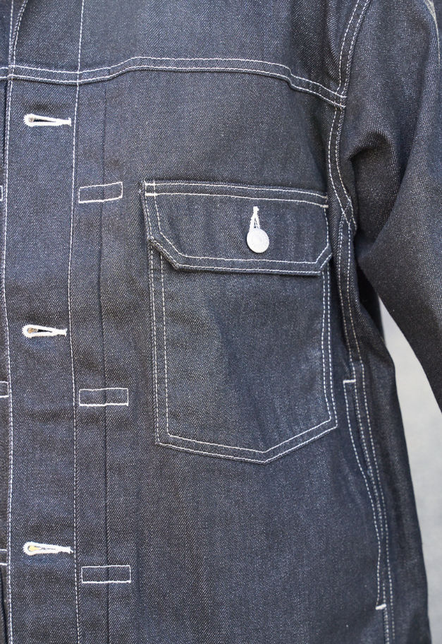 beautiful people selvedge denim square big blouson【black/indigo】