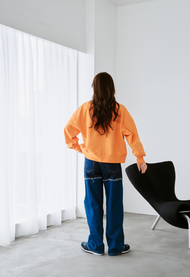 RUSSELL ATHLETIC Wmns Brushed Fleece Sweat Cropped Shirt