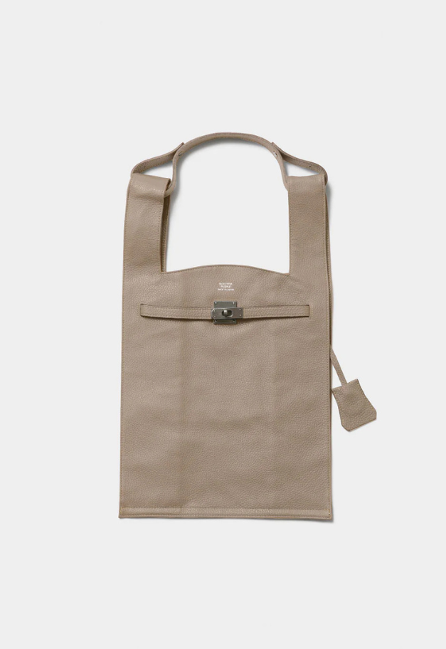 beautiful people【renewal】large market bag in shrink leather【予約商品】