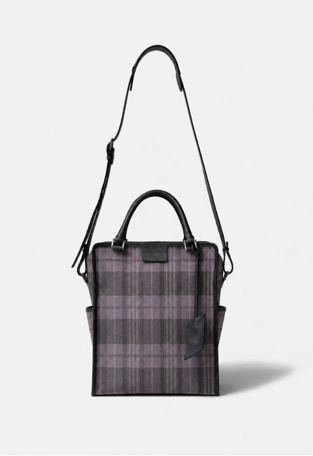 beautiful people noble pop plaid tote bag