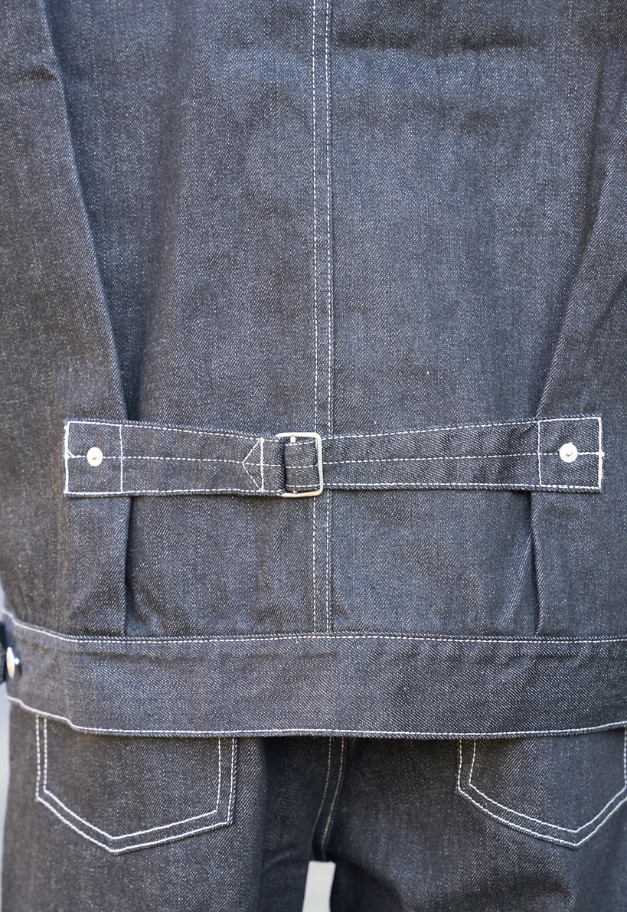 beautiful people selvedge denim square big blouson【black/indigo】