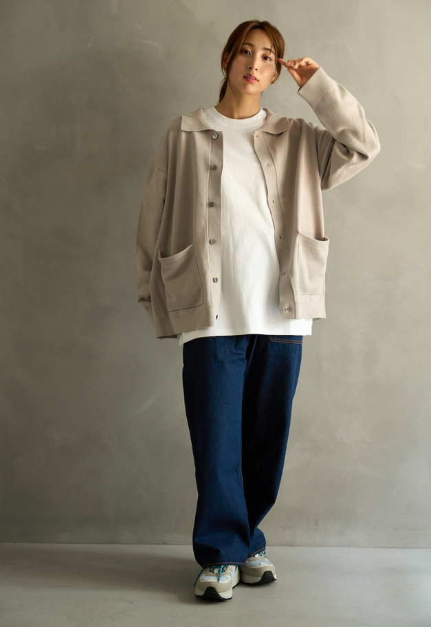 RYE TENDER KEAP SHIRTS CARDIGAN【BLACK/GREIGE/MINT UNISEX】