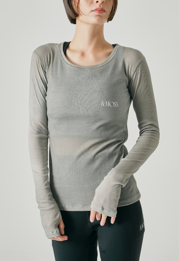 ◆[バイバック保証] &MOSS 【クーポン割引】DRY RIB SEE-THROUGH T-SHIRTS