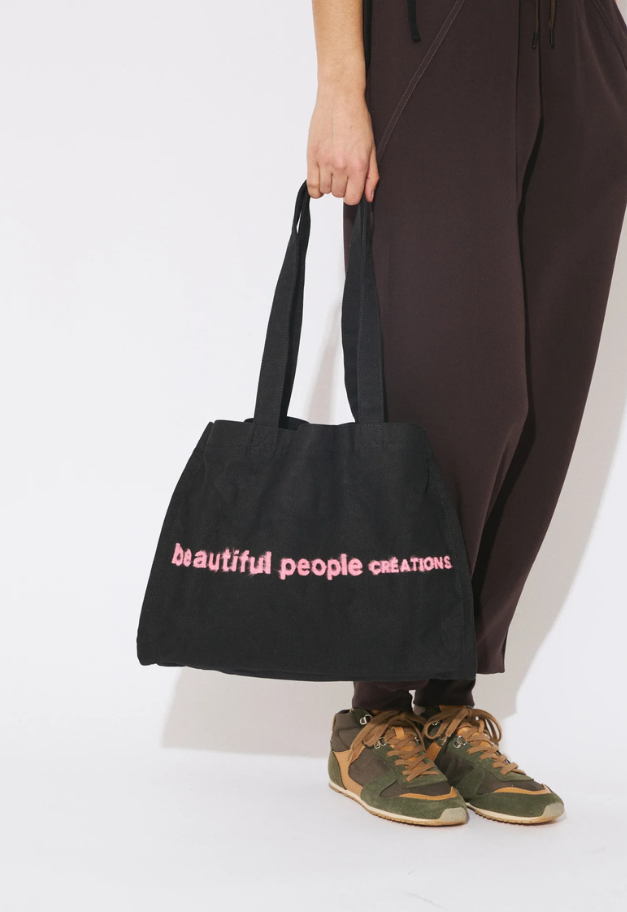 beautiful people brushed logo mini lesure bag