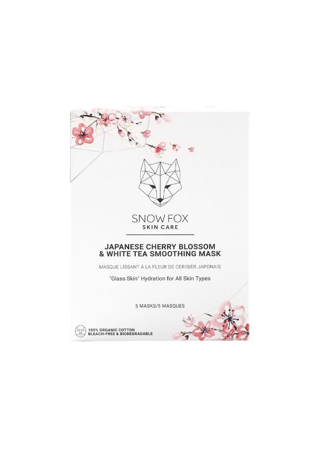 SNOW FOX SKINCARE 桜＆ホワイトティー スムージング マスク(1箱5枚入)