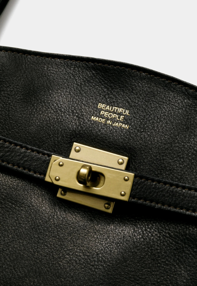 beautiful people oiled leather xlarge market bag