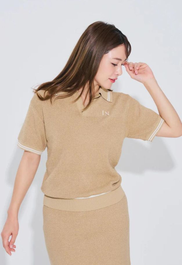 LE.NAN Terry Pique Polo【BEIGE】