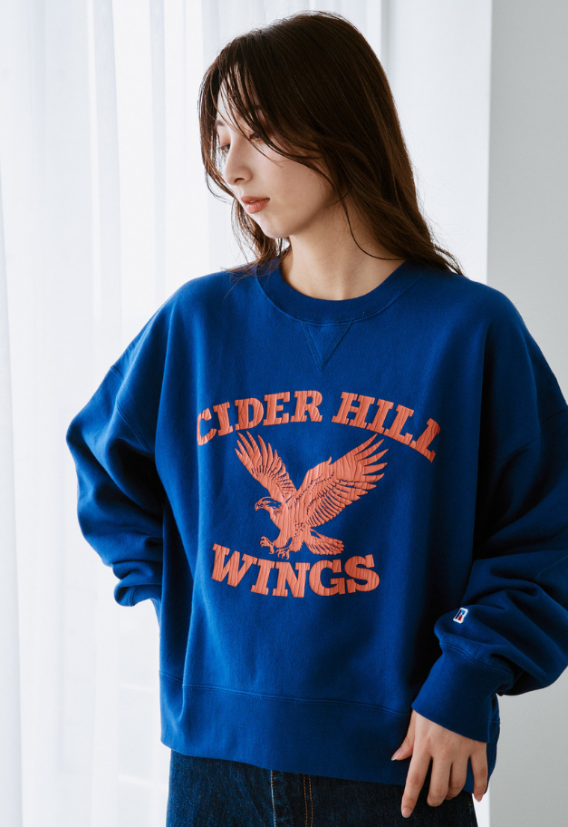 RUSSELL ATHLETIC Wmns Brushed Fleece Sweat Cropped Shirt
