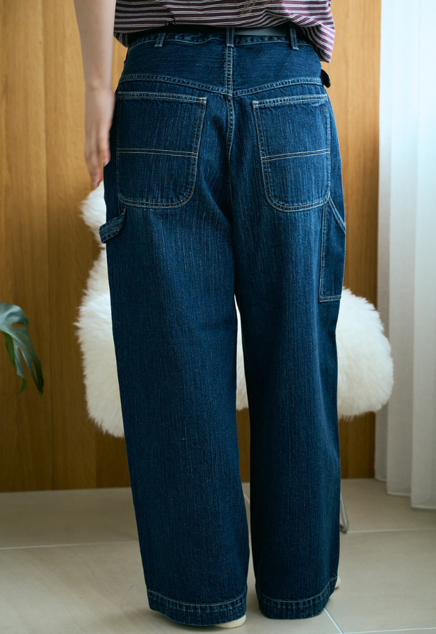 PORTER CLASSIC STEINBECK DENIM PAINTER PANTS【NAVY/UNISEX  残S1点】