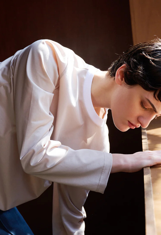 Nicolas Jenson TWO TONE CREW NECK LONG SLEEVE【SHORT/REGULAR】