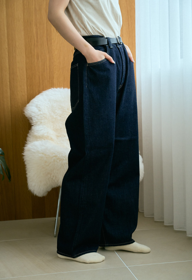 PORTER CLASSIC STEINBECK DENIM PANTS【DARK NAVY/UNISEX 残各1点】