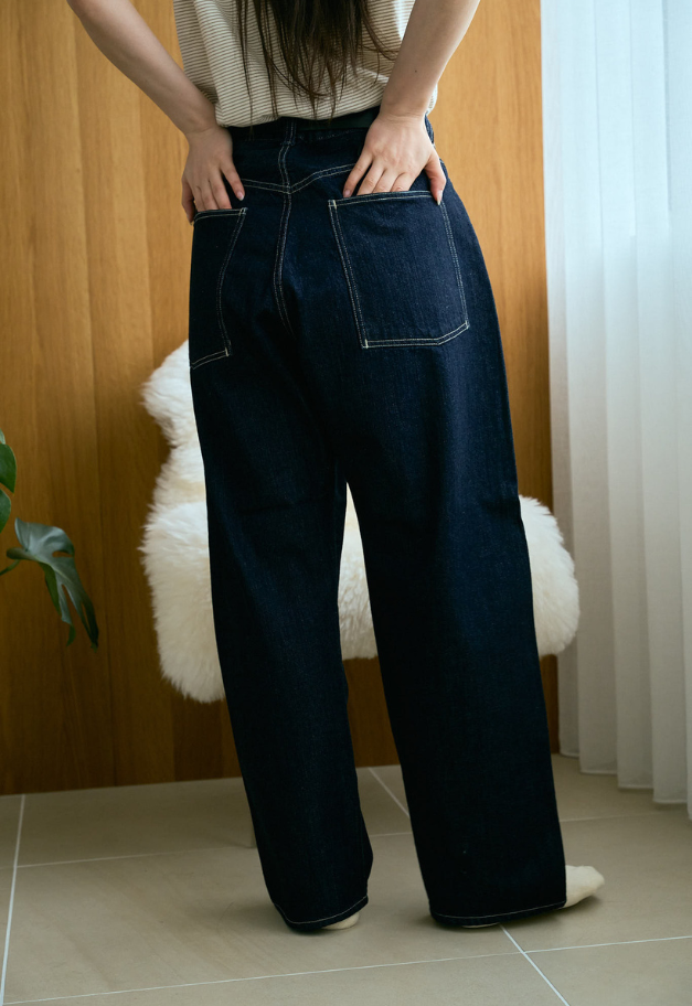 PORTER CLASSIC STEINBECK DENIM PANTS【DARK NAVY/UNISEX 残各1点】