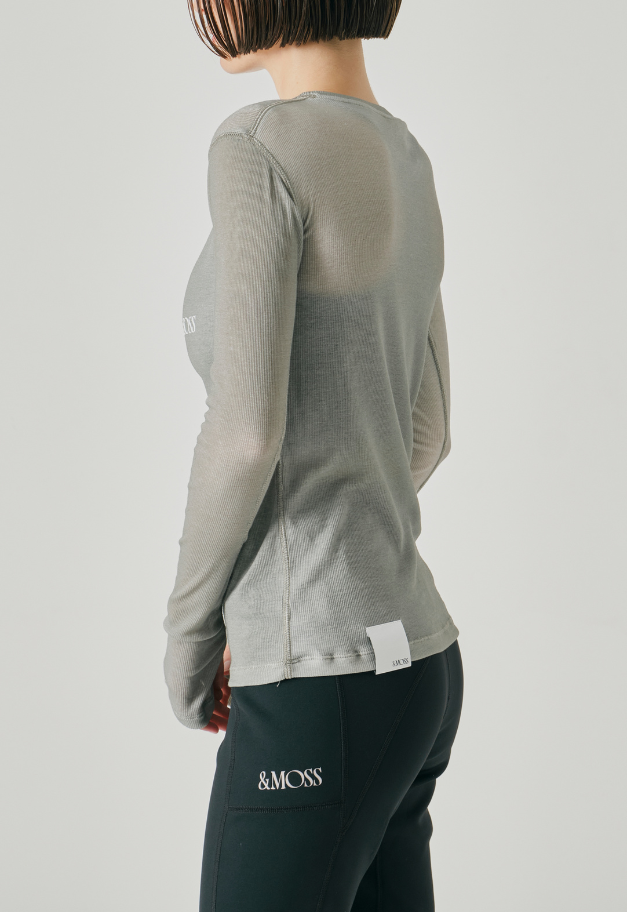 ◆[バイバック保証] &MOSS 【クーポン割引】DRY RIB SEE-THROUGH T-SHIRTS