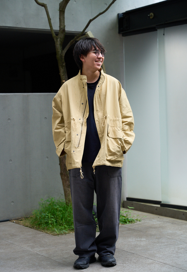 ARMY TWILL COTTON NYLON STAND COAT【KHAKI/BEIGE/BLACK】