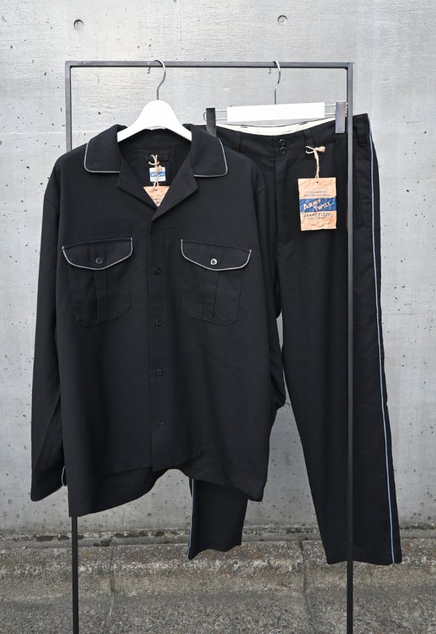 ARMY TWILL TR PARADE SHIRT【NAVY/BLACK】