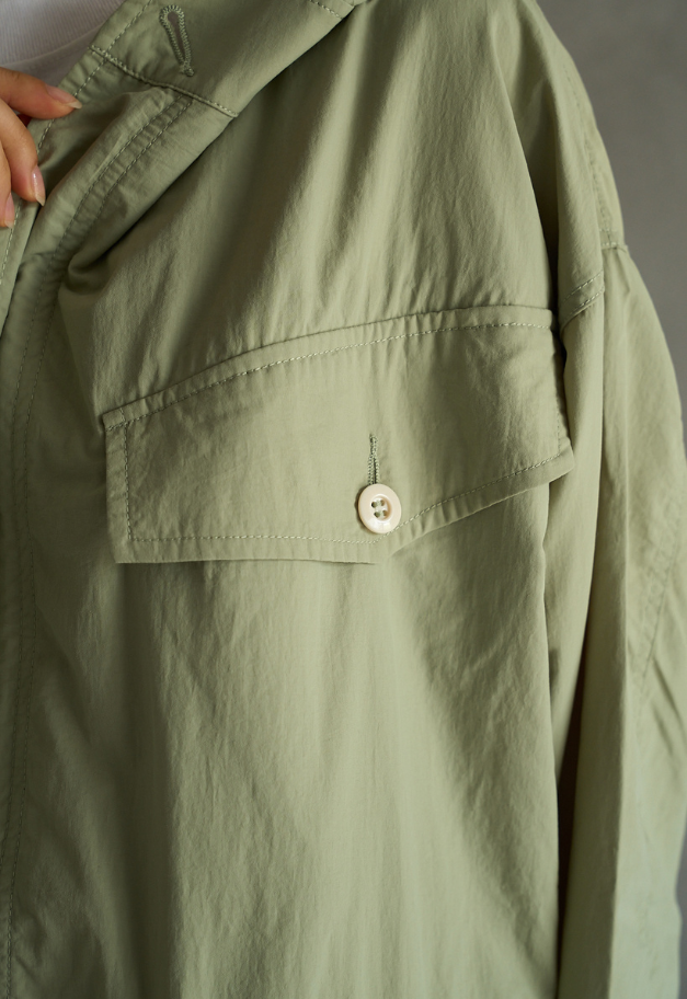 ARMY TWILL Nylon OX Hooded Coat【残り各サイズ1点 WHITE/L.KHAKI】