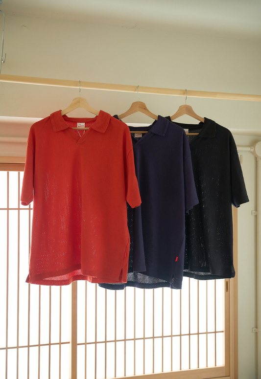 Healthknit U.S. Cotton Mesh Skipper T【UNISEX】