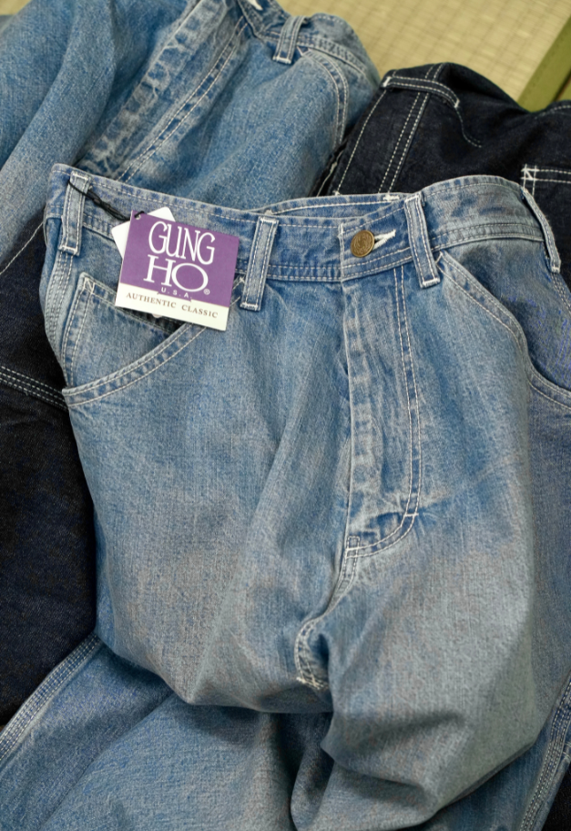 GUNG HO 11.5oz Cotton Denim Painter Skirt “CARPENTER”