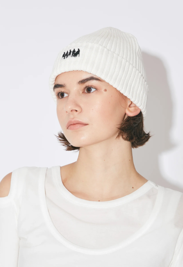 beautiful people suvin cotton knitted rib beanie