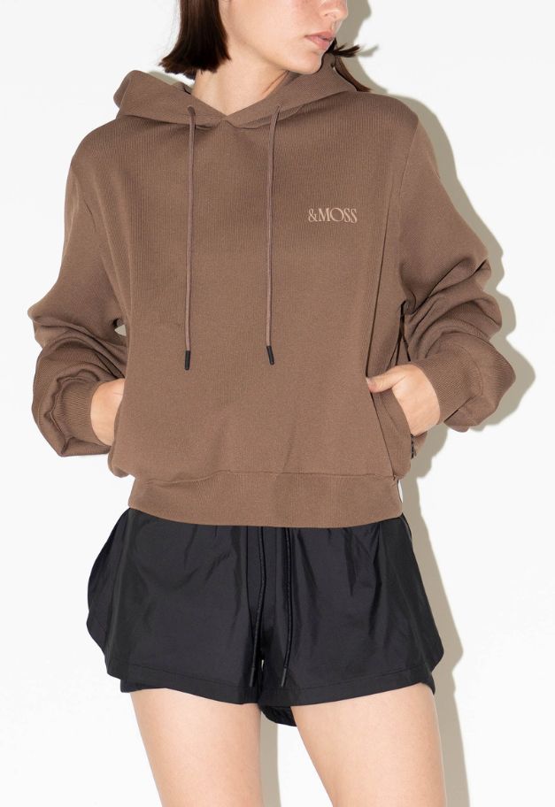 ◆[バイバック保証] &MOSS 【クーポン割引】COMFORT KNIT SHORT HOODIE(W)