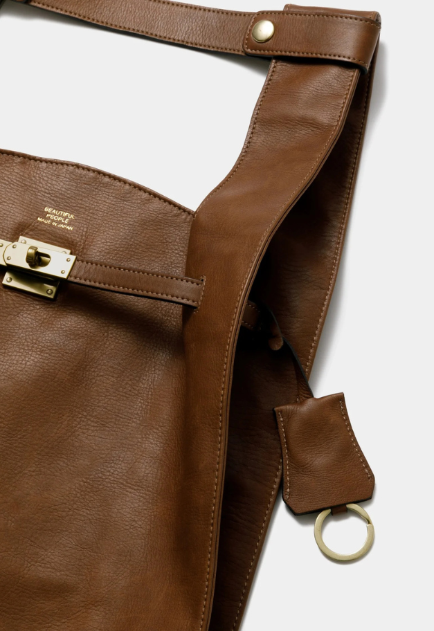 beautiful people oiled leather xlarge market bag