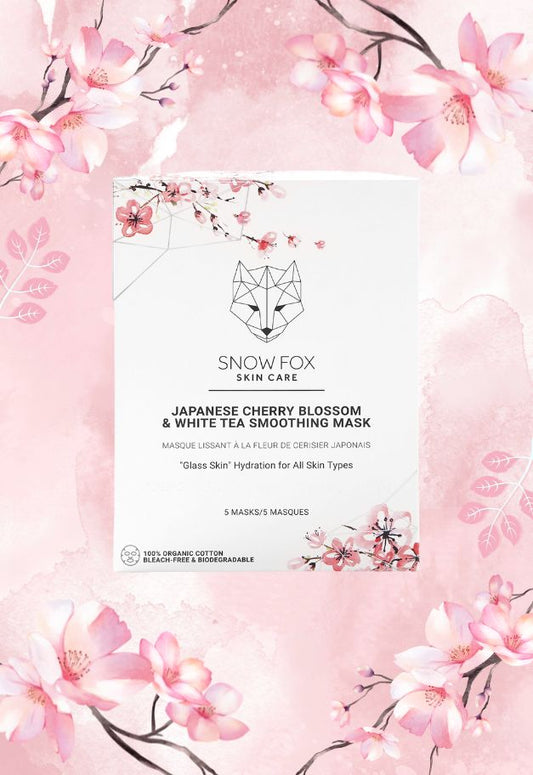 SNOW FOX SKINCARE 桜＆ホワイトティー スムージング マスク(1箱5枚入)