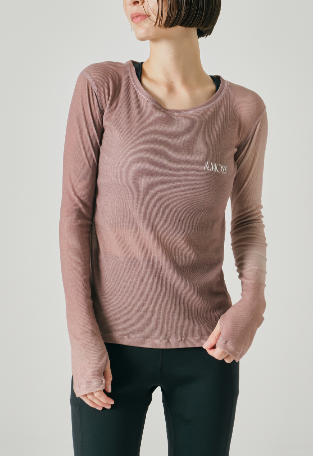 ◆[バイバック保証] &MOSS 【クーポン割引】DRY RIB SEE-THROUGH T-SHIRTS