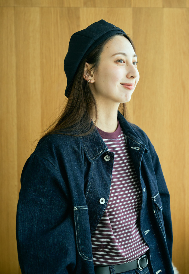 PORTER CLASSIC PIN STRIPE LINEN COTTON CASQUETTE【UNISEX/残M BL.NA L BL各1点】