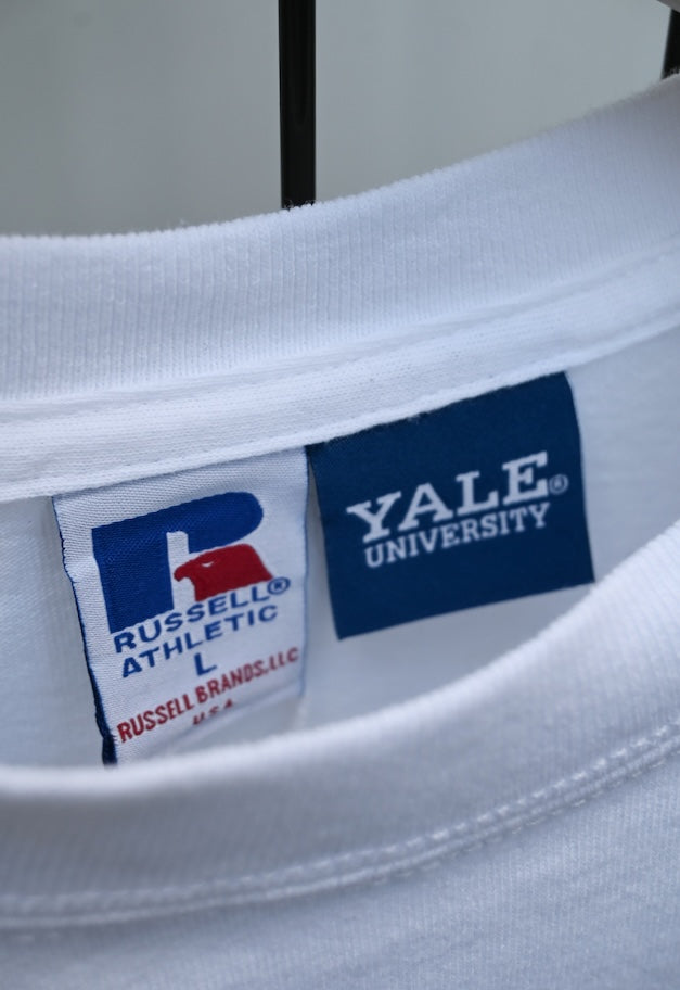 RUSSELL ATHLETIC Yale University Bookstore Jersey S/S Crew T【残りわずか WHITE/NAVY】