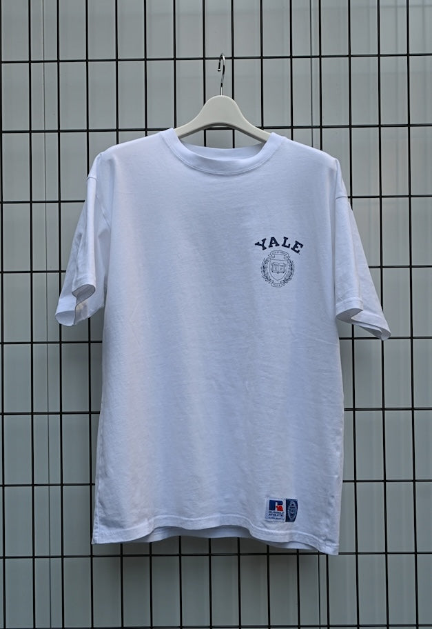 RUSSELL ATHLETIC Yale University Bookstore Jersey S/S Crew T【残りわずか WHITE/NAVY】