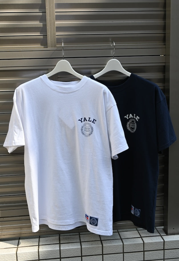 RUSSELL ATHLETIC Yale University Bookstore Jersey S/S Crew T【残りわずか WHITE/NAVY】